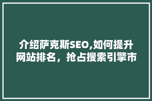 介绍萨克斯SEO,如何提升网站排名，抢占搜索引擎市场