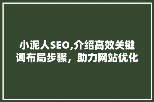 小泥人SEO,介绍高效关键词布局步骤，助力网站优化之路