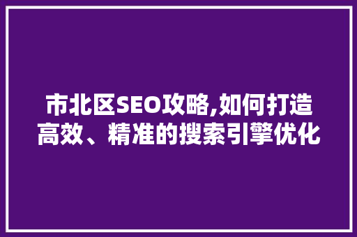 市北区SEO攻略,如何打造高效、精准的搜索引擎优化步骤