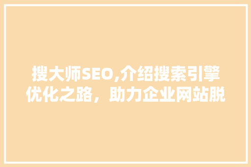 搜大师SEO,介绍搜索引擎优化之路，助力企业网站脱颖而出