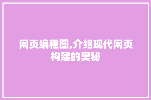 网页编程图,介绍现代网页构建的奥秘