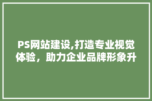 PS网站建设,打造专业视觉体验，助力企业品牌形象升级