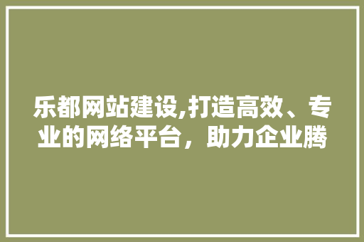 乐都网站建设,打造高效、专业的网络平台，助力企业腾飞