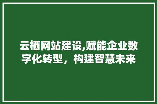 云栖网站建设,赋能企业数字化转型,构建智慧未来 云栖网站建设,赋能企业数字化转型,构建智慧未来