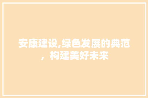 安康建设,绿色发展的典范，构建美好未来 电脑基础