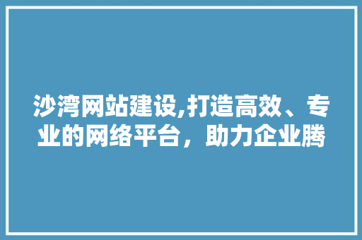 沙湾网站建设,打造高效、专业的网络平台，助力企业腾飞