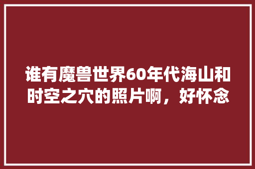 谁有魔兽世界60年代海山和时空之穴的照片啊，好怀念啊_电脑看配置暗语怎么看的