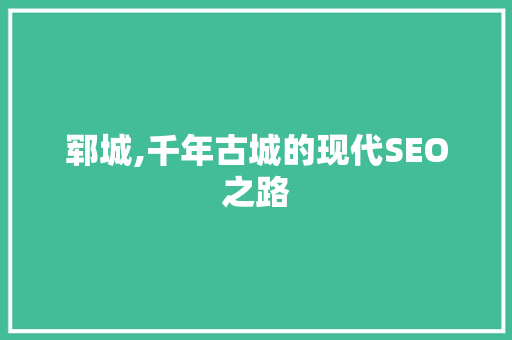 郓城,千年古城的现代SEO之路