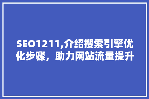 SEO1211,介绍搜索引擎优化步骤，助力网站流量提升