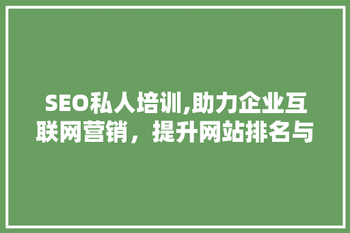 SEO私人培训,助力企业互联网营销，提升网站排名与流量