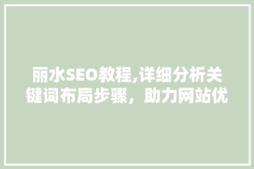 丽水SEO教程,详细分析关键词布局步骤，助力网站优化