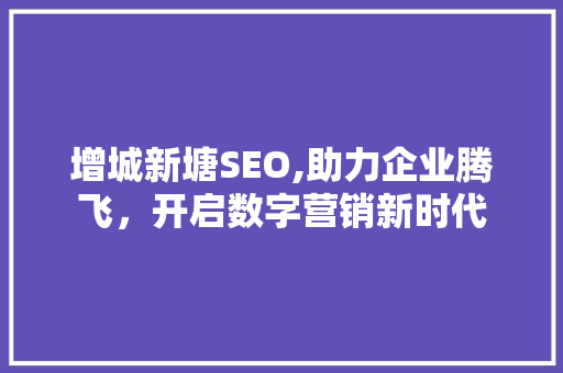 增城新塘SEO,助力企业腾飞，开启数字营销新时代 编程语言