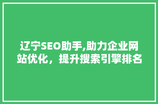 辽宁SEO助手,助力企业网站优化,提升搜索引擎排名 辽宁SEO助手,助力企业网站优化,提升搜索引擎排名