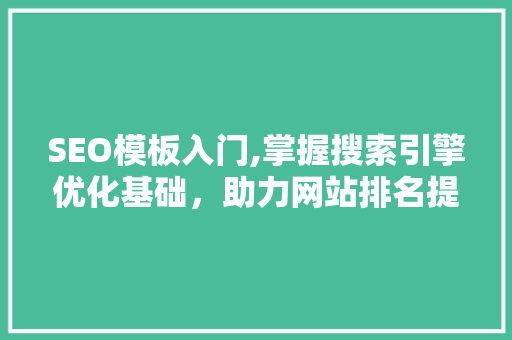 SEO模板入门,掌握搜索引擎优化基础，助力网站排名提升