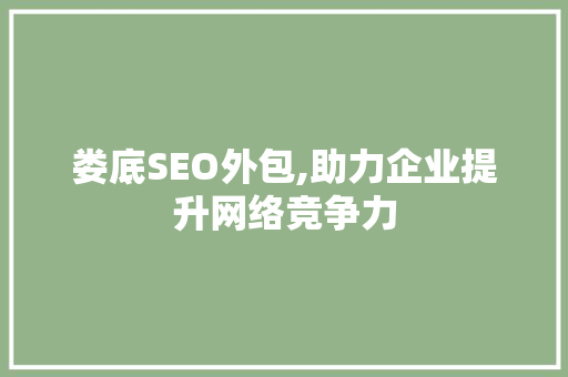 娄底SEO外包,助力企业提升网络竞争力