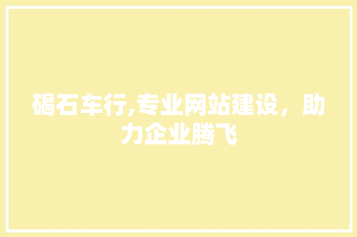 碣石车行,专业网站建设，助力企业腾飞