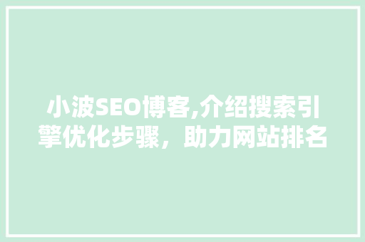 小波SEO博客,介绍搜索引擎优化步骤，助力网站排名提升