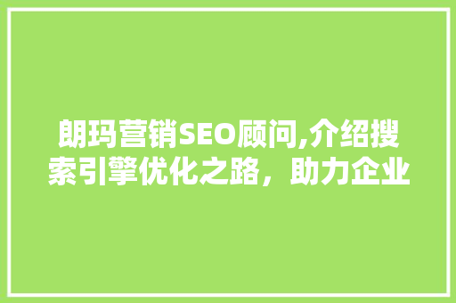 朗玛营销SEO顾问,介绍搜索引擎优化之路，助力企业提升在线竞争力
