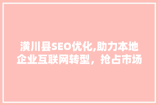 潢川县SEO优化,助力本地企业互联网转型，抢占市场先机