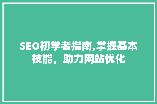 SEO初学者指南,掌握基本技能,助力网站优化 SEO初学者指南,掌握基本技能,助力网站优化