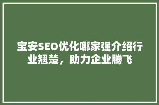 宝安SEO优化哪家强介绍行业翘楚，助力企业腾飞 电脑配置