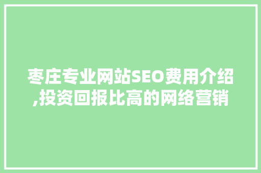 枣庄专业网站SEO费用介绍,投资回报比高的网络营销步骤 操作系统