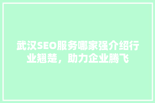 武汉SEO服务哪家强介绍行业翘楚,助力企业腾飞 武汉SEO服务哪家强介绍行业翘楚,助力企业腾飞