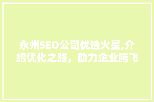 永州SEO公司优选火星,介绍优化之路，助力企业腾飞