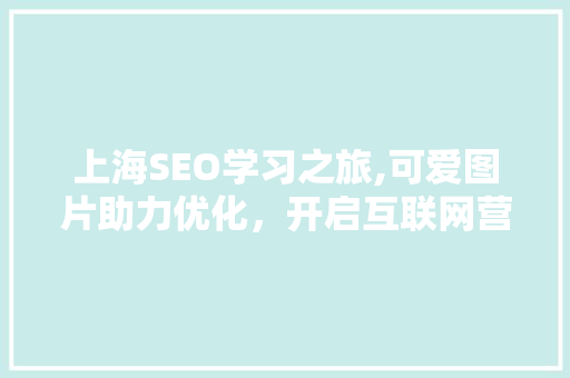 上海SEO学习之旅,可爱图片助力优化,开启互联网营销新篇章 上海SEO学习之旅,可爱图片助力优化,开启互联网营销新篇章