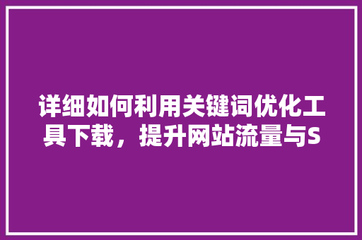 详细如何利用关键词优化工具下载，提升网站流量与SEO效果 操作系统
