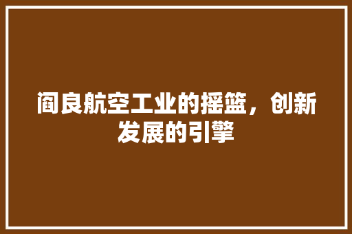 阎良航空工业的摇篮,创新发展的引擎 阎良航空工业的摇篮,创新发展的引擎