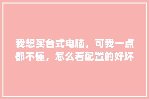 我想买台式电脑，可我一点都不懂，怎么看配置的好坏_台式电脑所有配置怎么看的