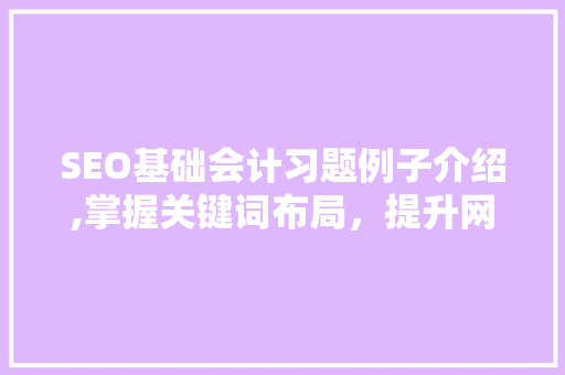 SEO基础会计习题例子介绍,掌握关键词布局，提升网站排名