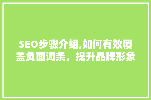 SEO步骤介绍,如何有效覆盖负面词条，提升品牌形象