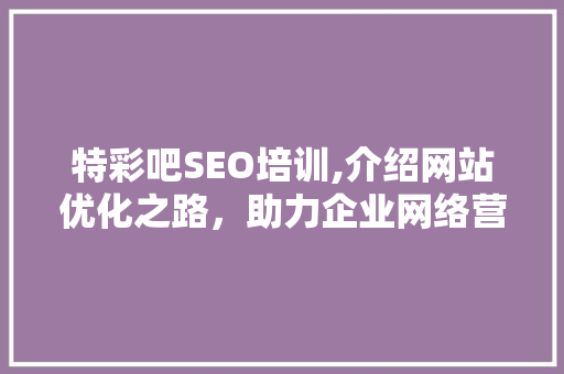 特彩吧SEO培训,介绍网站优化之路，助力企业网络营销