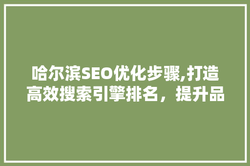 哈尔滨SEO优化步骤,打造高效搜索引擎排名，提升品牌影响力