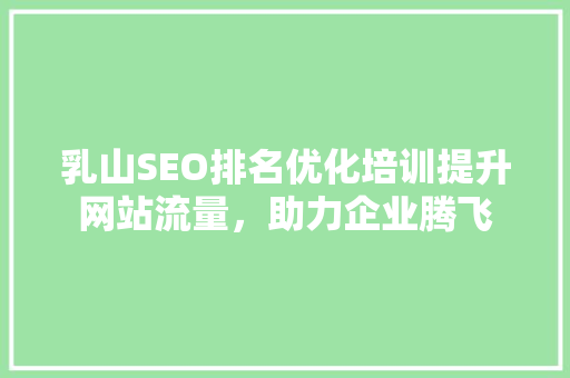 乳山SEO排名优化培训提升网站流量，助力企业腾飞