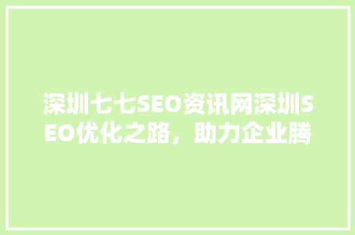 深圳七七SEO资讯网深圳SEO优化之路，助力企业腾飞