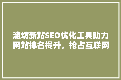 潍坊新站SEO优化工具助力网站排名提升，抢占互联网市场先机