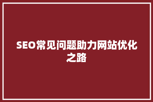 SEO常见问题助力网站优化之路 操作系统