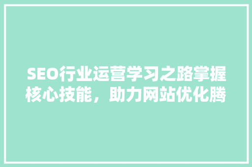 SEO行业运营学习之路掌握核心技能，助力网站优化腾飞