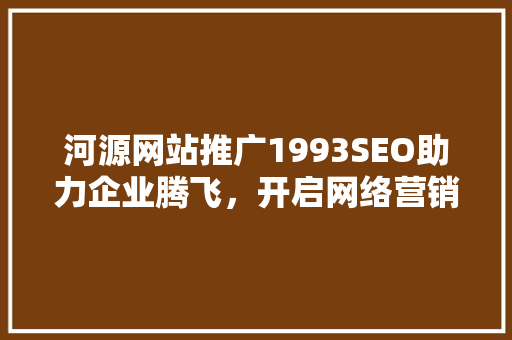 河源网站推广1993SEO助力企业腾飞，开启网络营销新篇章