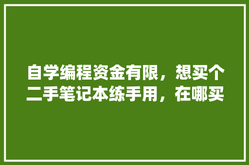 自学编程资金有限，想买个二手笔记本练手用，在哪买？买什么参数的比较好_二手电脑配置怎么看好坏