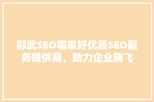 邵武SEO哪家好优质SEO服务提供商，助力企业腾飞