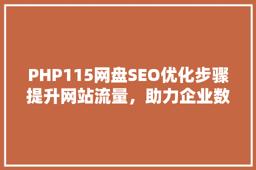 PHP115网盘SEO优化步骤提升网站流量，助力企业数字化转型