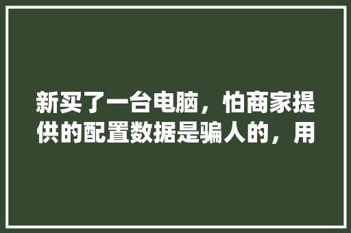 新买了一台电脑，怕商家提供的配置数据是骗人的，用鲁大师能准确检测出电脑硬件配置吗_超级电脑的配置