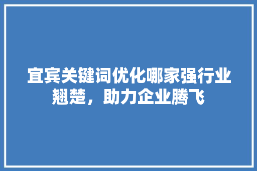 宜宾关键词优化哪家强行业翘楚，助力企业腾飞