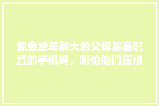 你会给年龄大的父母买高配置的手机吗，哪怕他们压根不会操作_电脑看配置年龄怎么看的