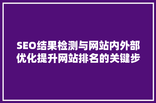 SEO结果检测与网站内外部优化提升网站排名的关键步骤
