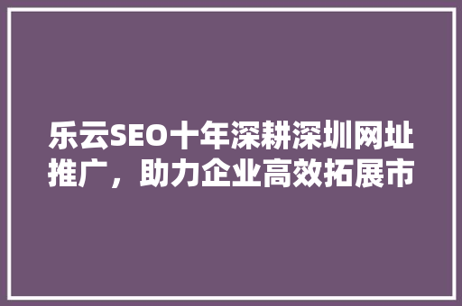 乐云SEO十年深耕深圳网址推广，助力企业高效拓展市场